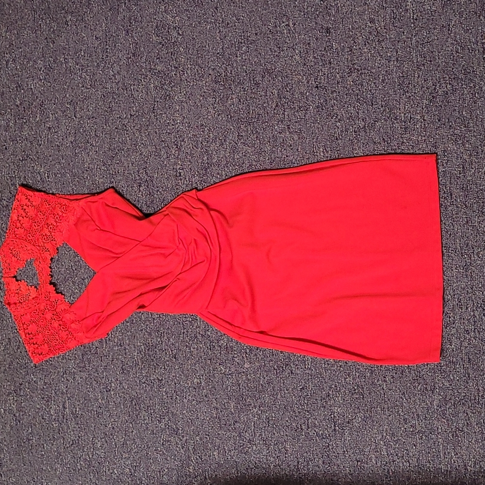 red dress , mini